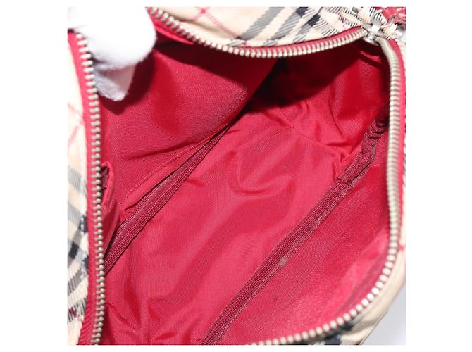 Borsa a tracolla BURBERRY Nova Check Blue Label Canvas Beige Silver Auth hk4046 Argento - vista 11