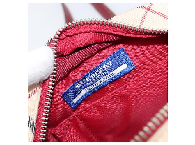 Borsa a tracolla BURBERRY Nova Check Blue Label Canvas Beige Silver Auth hk4046 Argento - vista 12
