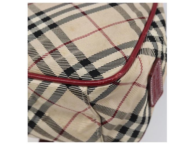 Borsa a tracolla BURBERRY Nova Check Blue Label Canvas Beige Silver Auth hk4046 Argento - vista 17