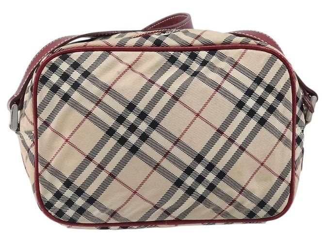 Borsa a tracolla BURBERRY Nova Check Blue Label Canvas Beige Silver Auth hk4046 Argento - vista 2