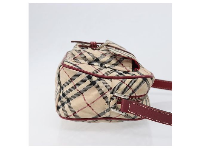 Borsa a tracolla BURBERRY Nova Check Blue Label Canvas Beige Silver Auth hk4046 Argento - vista 3