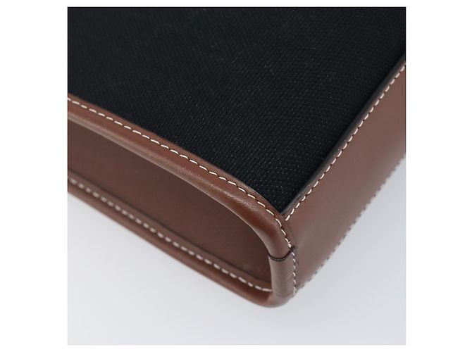 Borsa a mano BURBERRY Canvas 2way Silver Black Auth 202239V Nero Argento - vista 17