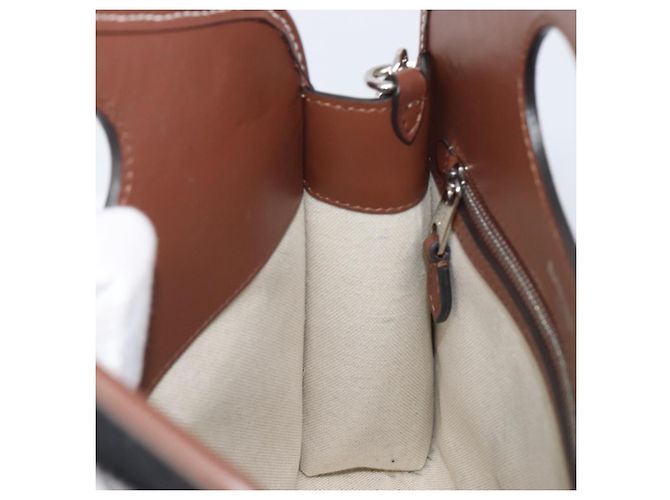 Borsa a mano BURBERRY Canvas 2way Silver Black Auth 202239V Nero Argento - vista 22