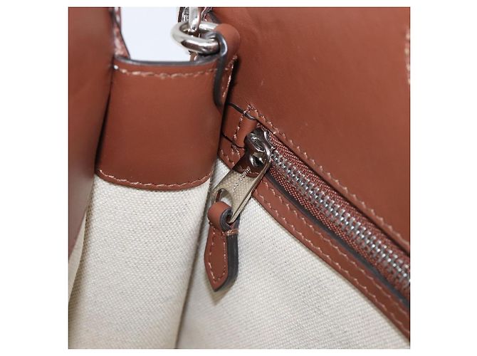 Borsa a mano BURBERRY Canvas 2way Silver Black Auth 202239V Nero Argento - vista 23