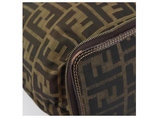 FENDI Zucca Canvas Tote Bag Nylon Braun Schwarz Auth 199977 - Ansicht 14