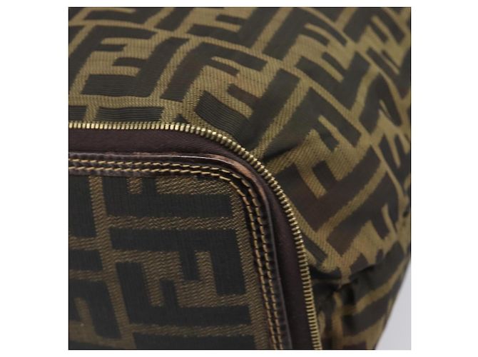 FENDI Zucca Canvas Tote Bag Nylon Braun Schwarz Auth 199977 - Ansicht 15