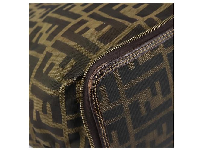 FENDI Zucca Canvas Tote Bag Nylon Braun Schwarz Auth 199977 - Ansicht 16