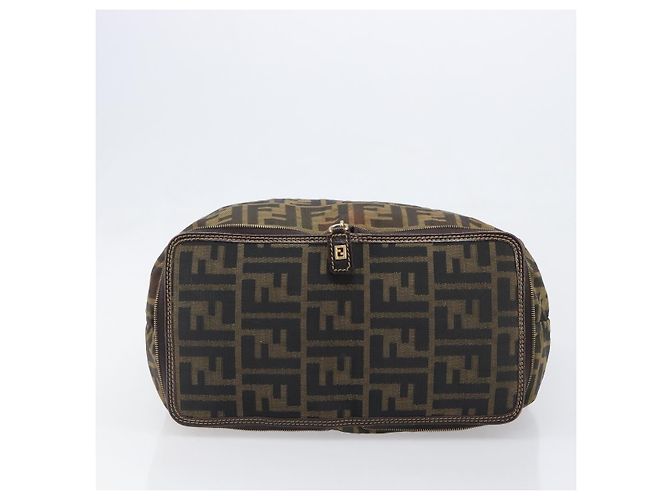 FENDI Zucca Canvas Tote Bag Nylon Braun Schwarz Auth 199977 - Ansicht 5