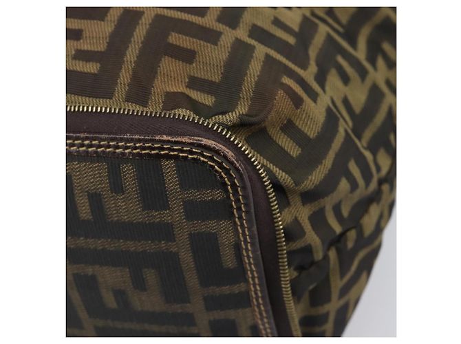 FENDI Zucca Canvas Tote Bag Nylon Braun Schwarz Auth 199977 - Ansicht 9