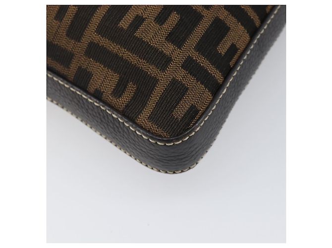 FENDI Zucca Canvas Celeria Schultertasche Schwarz Braun Auth 199921A - Ansicht 17
