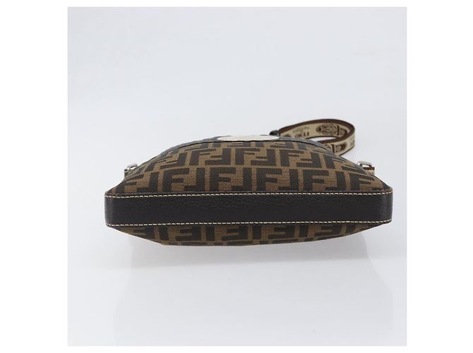 FENDI Zucca Canvas Celeria Schultertasche Schwarz Braun Auth 199921A - Ansicht 5