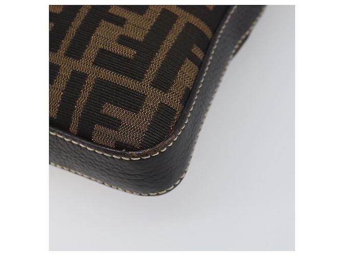 FENDI Zucca Canvas Celeria Schultertasche Schwarz Braun Auth 199921A - Ansicht 8