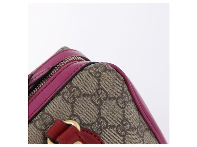 Borsa a mano GUCCI GG Supreme PVC 2way Beige Gold 409529 Auth 199935A - vista 10