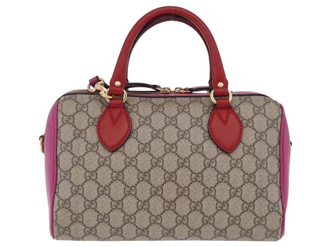 Borsa a mano GUCCI GG Supreme PVC 2way Beige Gold 409529 Auth 199935A - vista 13