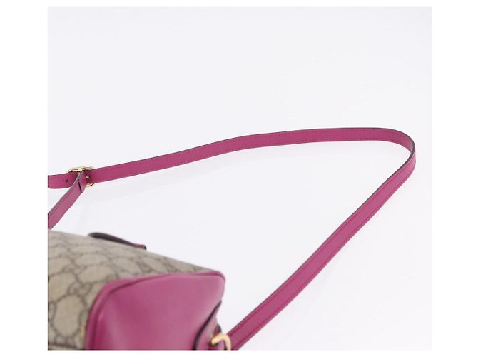 Borsa a mano GUCCI GG Supreme PVC 2way Beige Gold 409529 Auth 199935A - vista 15