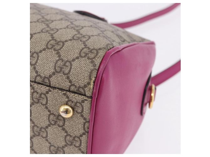 Borsa a mano GUCCI GG Supreme PVC 2way Beige Gold 409529 Auth 199935A - vista 16