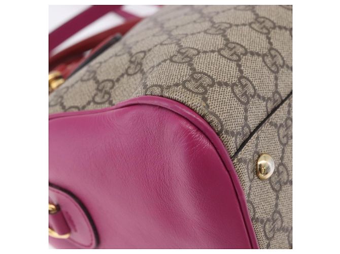Borsa a mano GUCCI GG Supreme PVC 2way Beige Gold 409529 Auth 199935A - vista 17