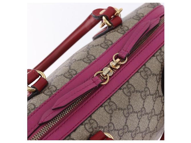 Borsa a mano GUCCI GG Supreme PVC 2way Beige Gold 409529 Auth 199935A - vista 19