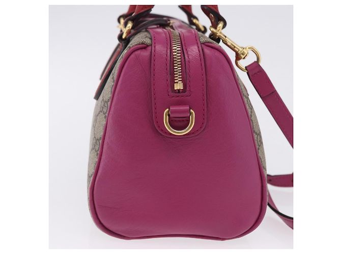 Borsa a mano GUCCI GG Supreme PVC 2way Beige Gold 409529 Auth 199935A - vista 4