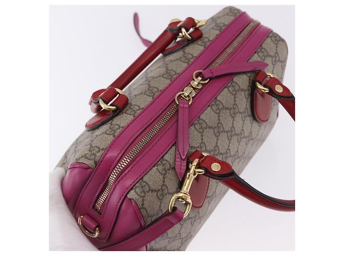 Borsa a mano GUCCI GG Supreme PVC 2way Beige Gold 409529 Auth 199935A - vista 6