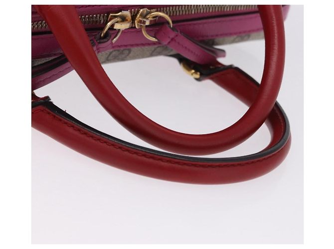 Borsa a mano GUCCI GG Supreme PVC 2way Beige Gold 409529 Auth 199935A - vista 7