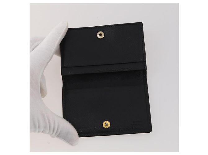 PRADA Pochette Nylon Pelle Set da 4 Blu Nero Marrone Auth 190016 - vista 13