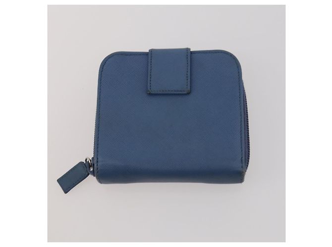 PRADA Pochette Nylon Pelle Set da 4 Blu Nero Marrone Auth 190016 - vista 16