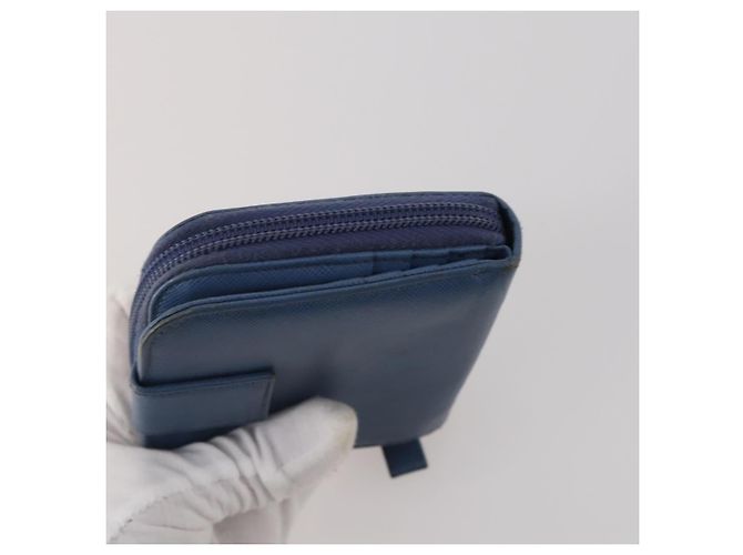 PRADA Pochette Nylon Pelle Set da 4 Blu Nero Marrone Auth 190016 - vista 17
