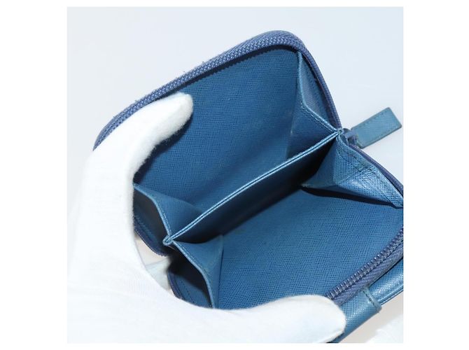 PRADA Pochette Nylon Pelle Set da 4 Blu Nero Marrone Auth 190016 - vista 20