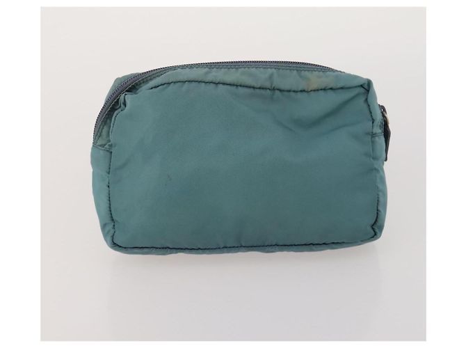 PRADA Pochette Nylon Pelle Set da 4 Blu Nero Marrone Auth 190016 - vista 3