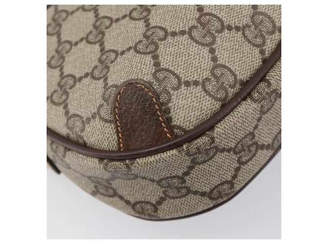 Borsa GUCCI GG Supreme Web Sherry Line PVC Beige Gold 89 02 066 Auth ka6037 D'oro - vista 11