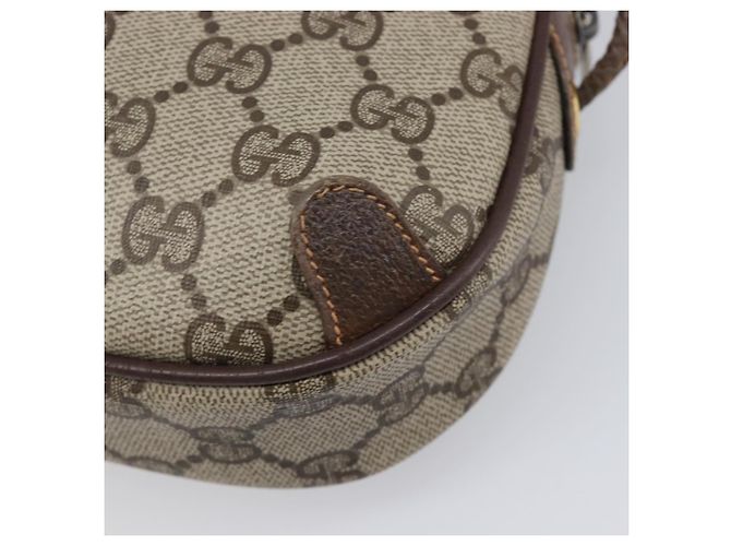 Borsa GUCCI GG Supreme Web Sherry Line PVC Beige Gold 89 02 066 Auth ka6037 D'oro - vista 12