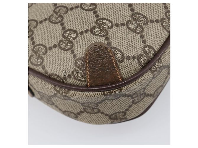 Borsa GUCCI GG Supreme Web Sherry Line PVC Beige Gold 89 02 066 Auth ka6037 D'oro - vista 13