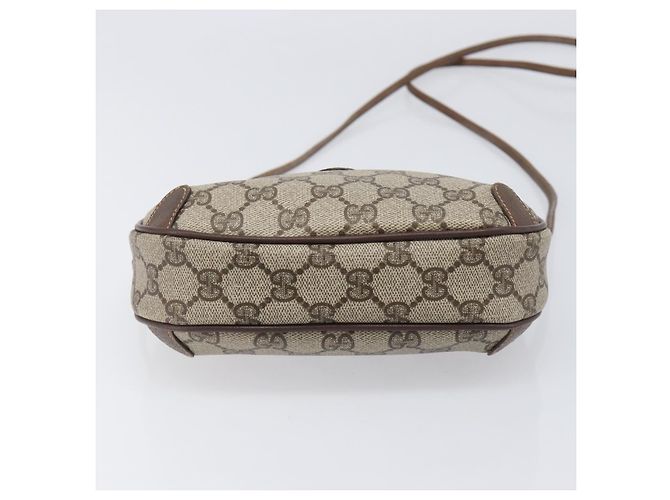 Borsa GUCCI GG Supreme Web Sherry Line PVC Beige Gold 89 02 066 Auth ka6037 D'oro - vista 9
