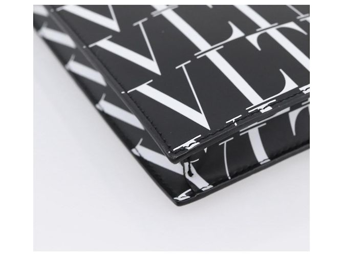 VALENTINO Borsa a tracolla per smartphone in pelle 2way Nero Argento Auth bs36903V - vista 10
