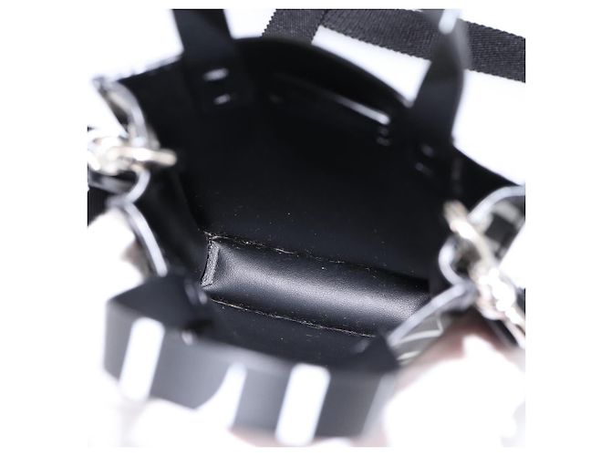 VALENTINO Borsa a tracolla per smartphone in pelle 2way Nero Argento Auth bs36903V - vista 12