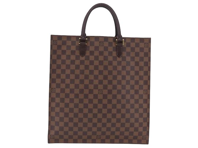 LOUIS VUITTON Damier Ebene Sac Plat Hand Bag N51140 LV Auth 200023A Damier ebène - vue 13