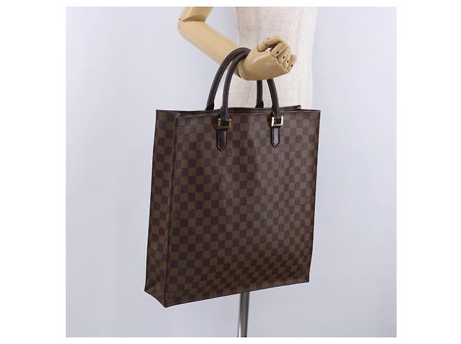 LOUIS VUITTON Damier Ebene Sac Plat Hand Bag N51140 LV Auth 200023A Damier ebène - vue 20