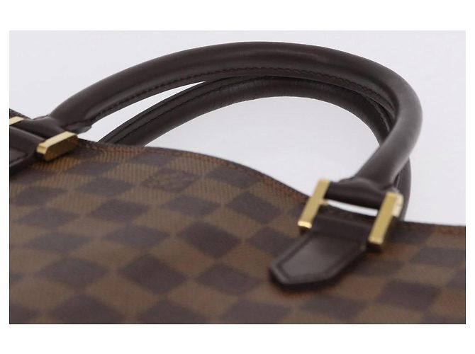 LOUIS VUITTON Damier Ebene Sac Plat Hand Bag N51140 LV Auth 200023A Damier ebène - vue 8