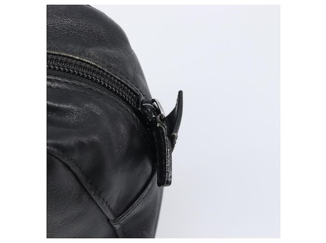GUCCI Bolsa Pouch em couro preto prata 039 0974 Auth hk4120 - vista 10