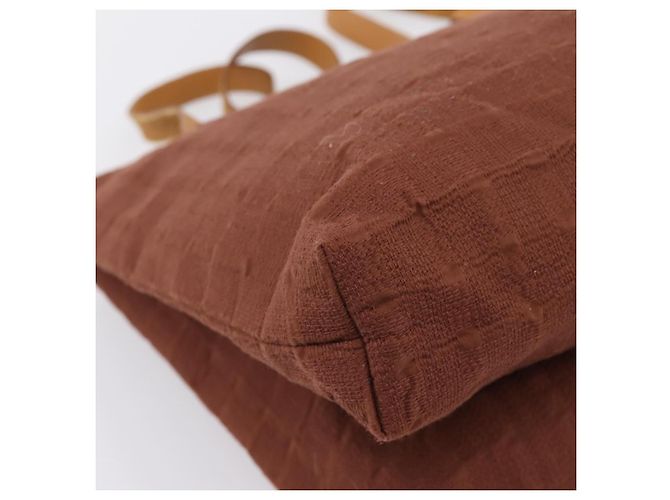 Hermès HERMES Amedaba Cabas Du Poche Schultertasche Canvas Brown Gold Tone Auth 200362A Braun - Ansicht 13