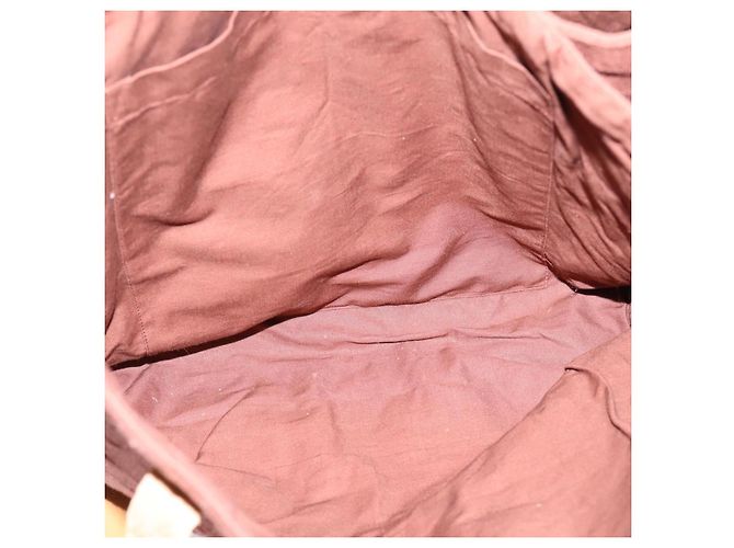 Hermès HERMES Amedaba Cabas Du Poche Schultertasche Canvas Brown Gold Tone Auth 200362A Braun - Ansicht 14