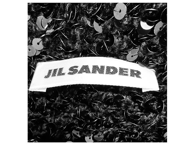 Jil Sander Handgestrickter Pullover mit Pailletten in Schwarz - Ansicht 4