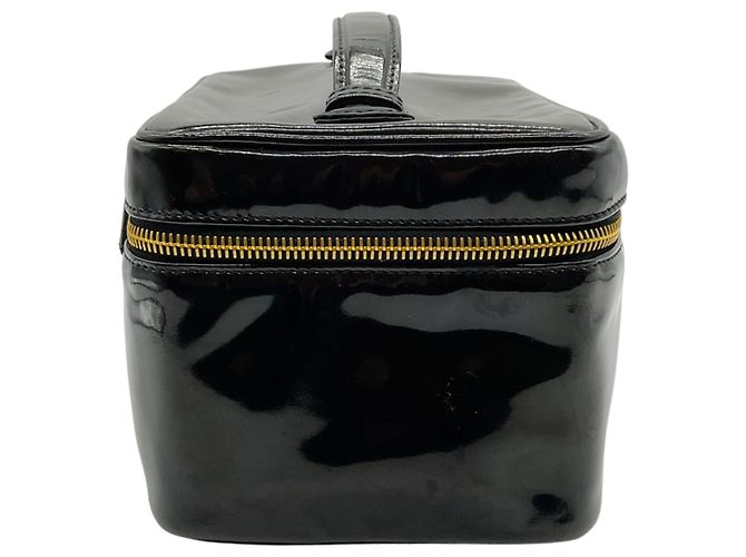 Chanel Black Patent Leather Vanity Case - view 2