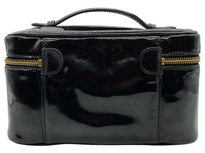 Chanel Black Patent Leather Vanity Case - view 3