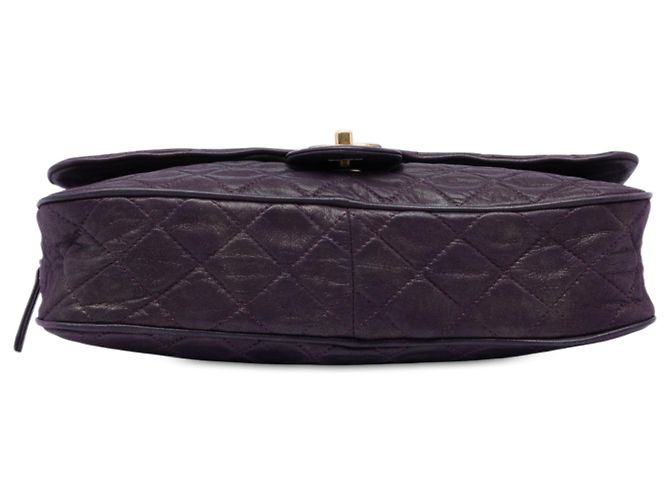 Borsa a tracolla Chanel Shiva Flap Large in vitello iridescente matelassé viola Porpora - vista 3