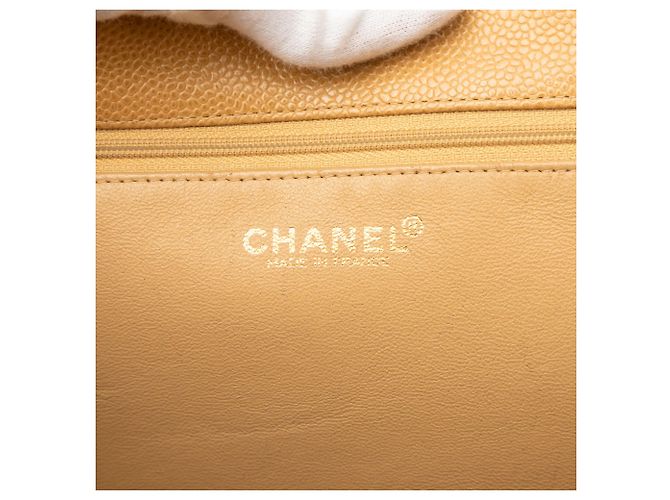 Borsa Tote Chanel CC Caviar Timeless Soft Beige - vista 5