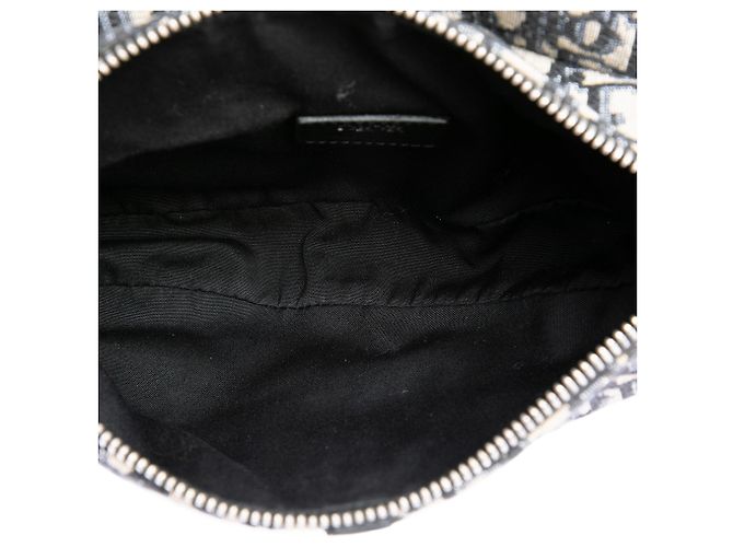 Borsa a tracolla Saddle in tela Dior Oblique blu - vista 4