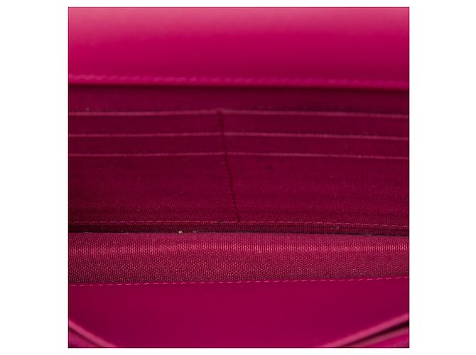 Borsa a tracolla Chanel CC Quilted Patent Brilliant Wallet On Chain Rosa - vista 4