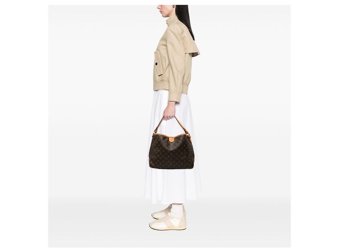 Borsa Tote Louis Vuitton Monogram Delightful PM Marrone - vista 6